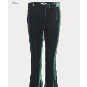 FRAME velvet green pants